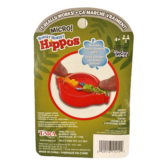 Hasbro Hungry Hungry Hippos Classic Fast Action Family Fun Game Toy NEW *MINI* - Picture 2 of 4